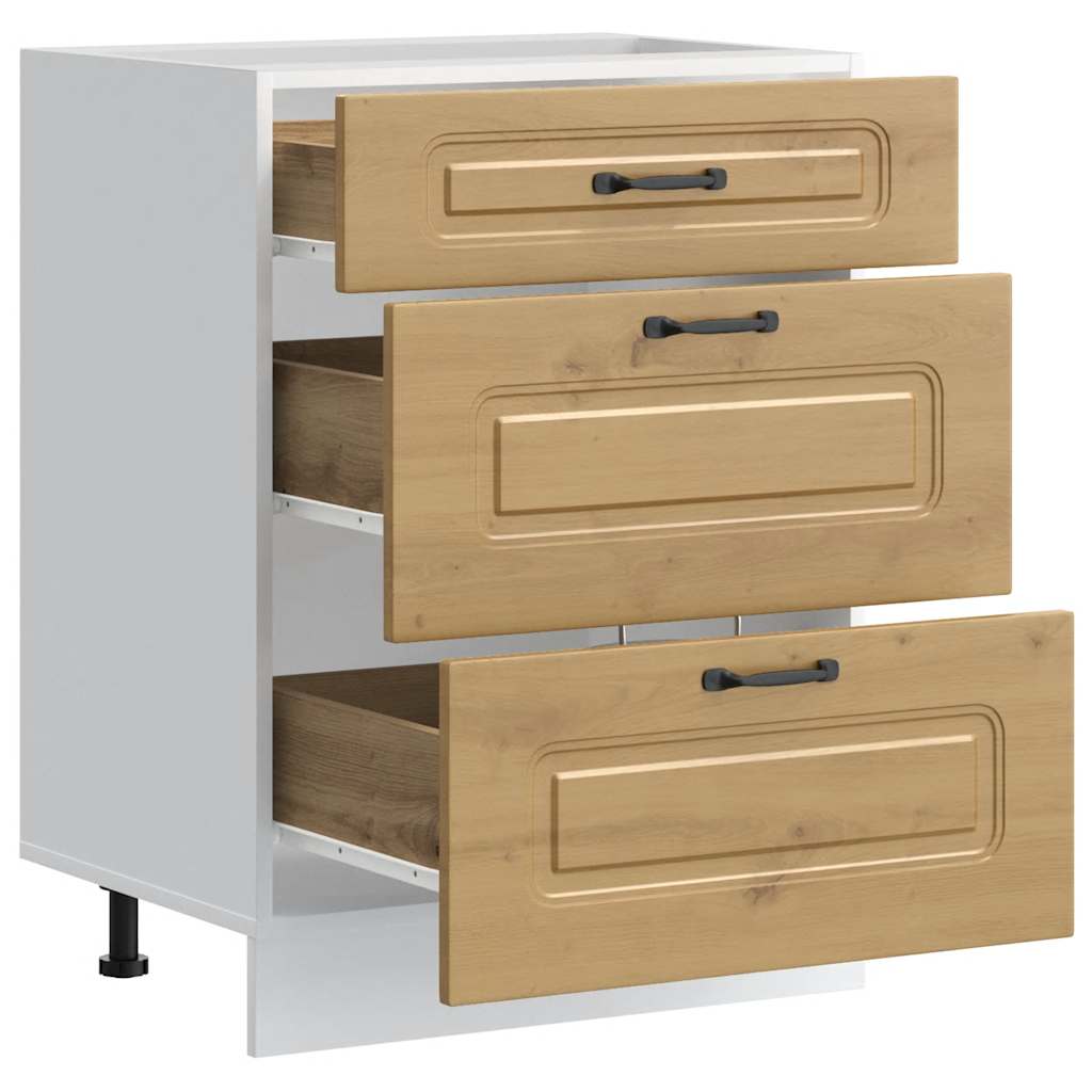 Kitchen Base Cabinet Kalmar Artisan Oak Engineered Wood